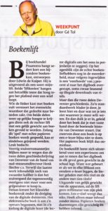 Artikel in de Stentor over onthulling Move on Time - 2013